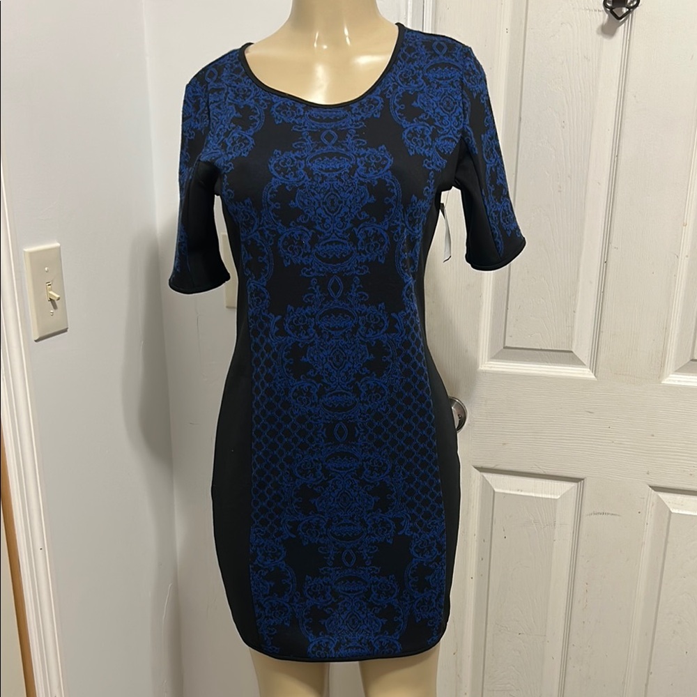 ROMEO  & JULIET COUTURE DRESS ELEGANT Blue and Black Women's Dress
